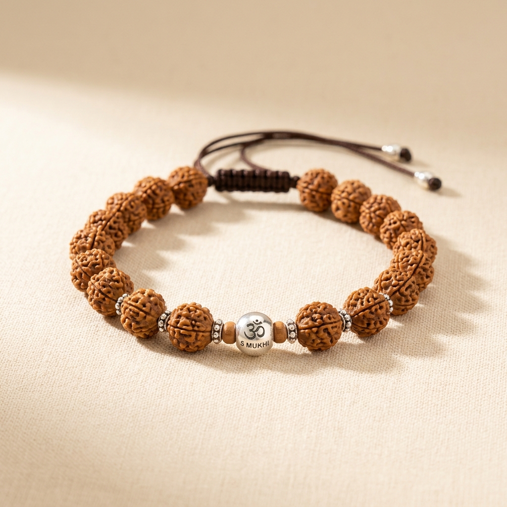 5 Mukhi Rudraksha Bracelet Main